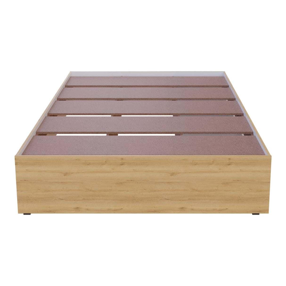 Cama Chicago Duna y Blanco Para Cama Doble 140 X 190 Sin Cabecero y Almacenamiento - Camas | Bylmo