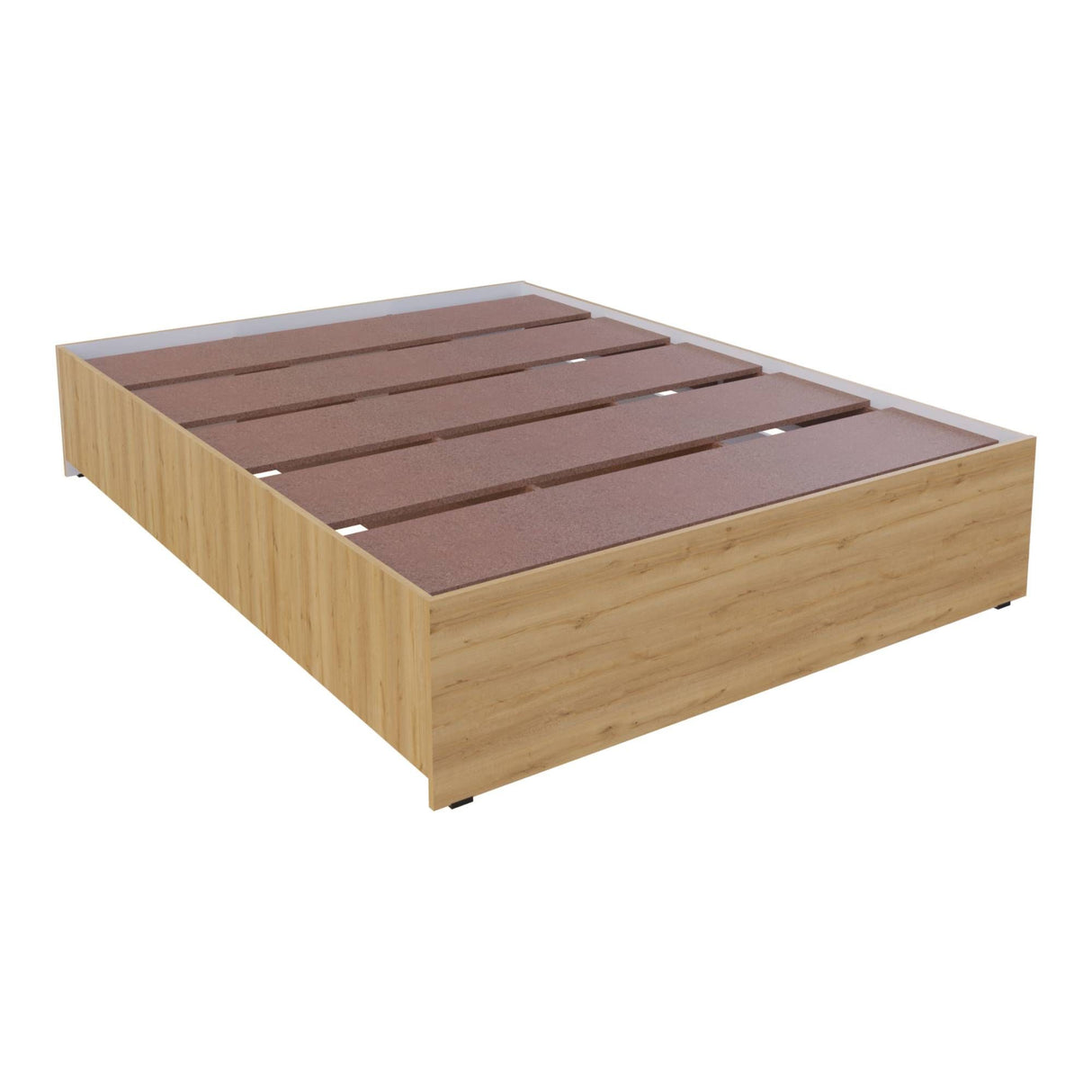 Cama Chicago Duna y Blanco Para Cama Doble 140 X 190 Sin Cabecero y Almacenamiento - Camas | Bylmo