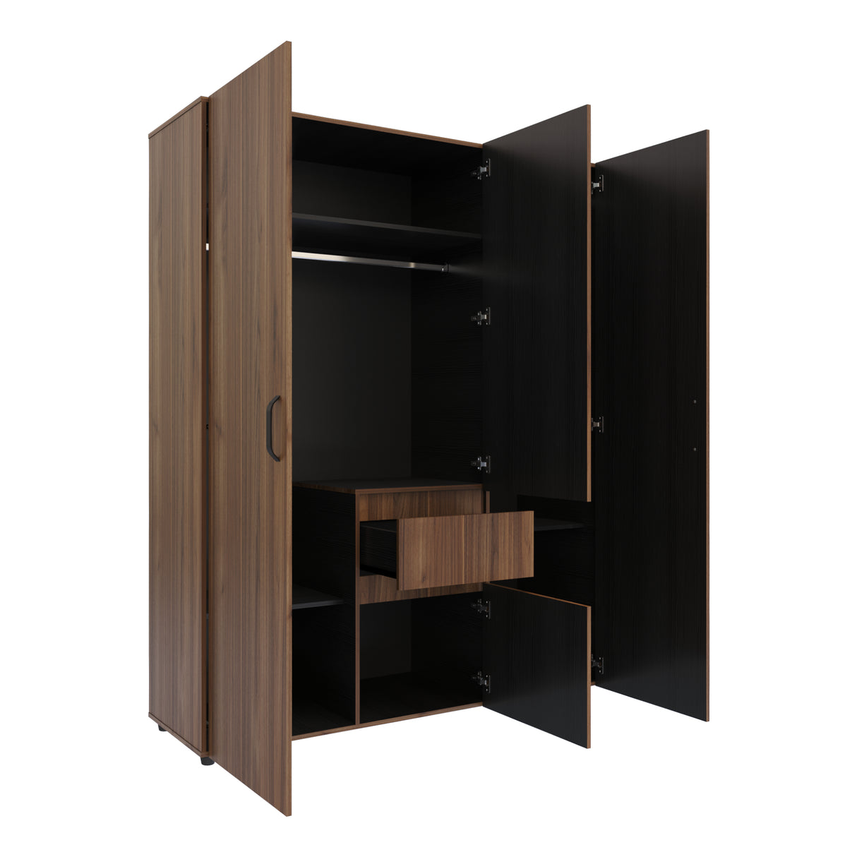 Closet Mary Gales y Wengue 160x200cm Con Dos Cajones - Closets | Bylmo