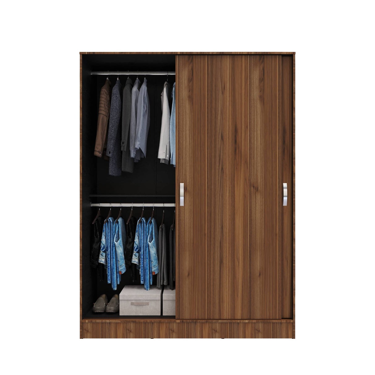 Closet Berlín Gales y Wengue 150x200cm Con Dos Cajones - Closets | Bylmo