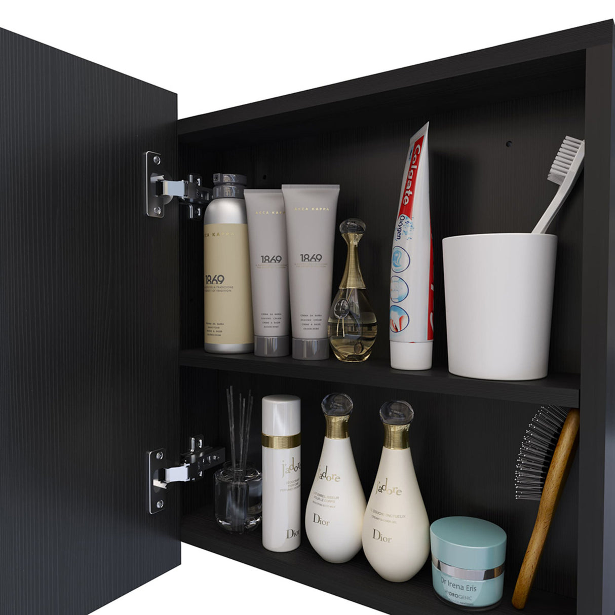 Gabinete de Baño Niki Wengue 43x48cm Rectangular Con Espejo - GABINETES DE BANHO | Bylmo