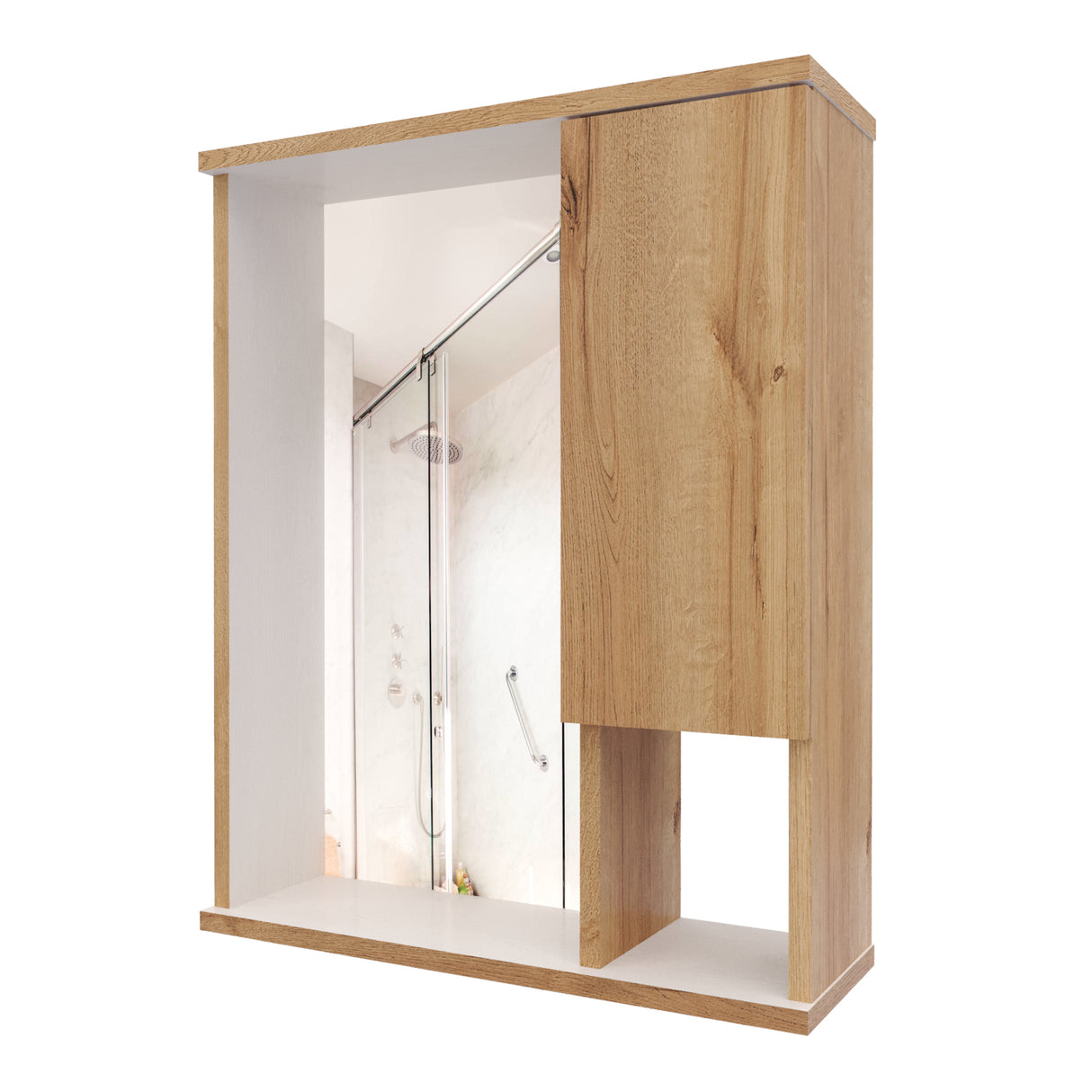 Gabinete de Baño Cairo Duna 48x60cm Rectangular Con Espejo - Gabinetes de Baño | Bylmo