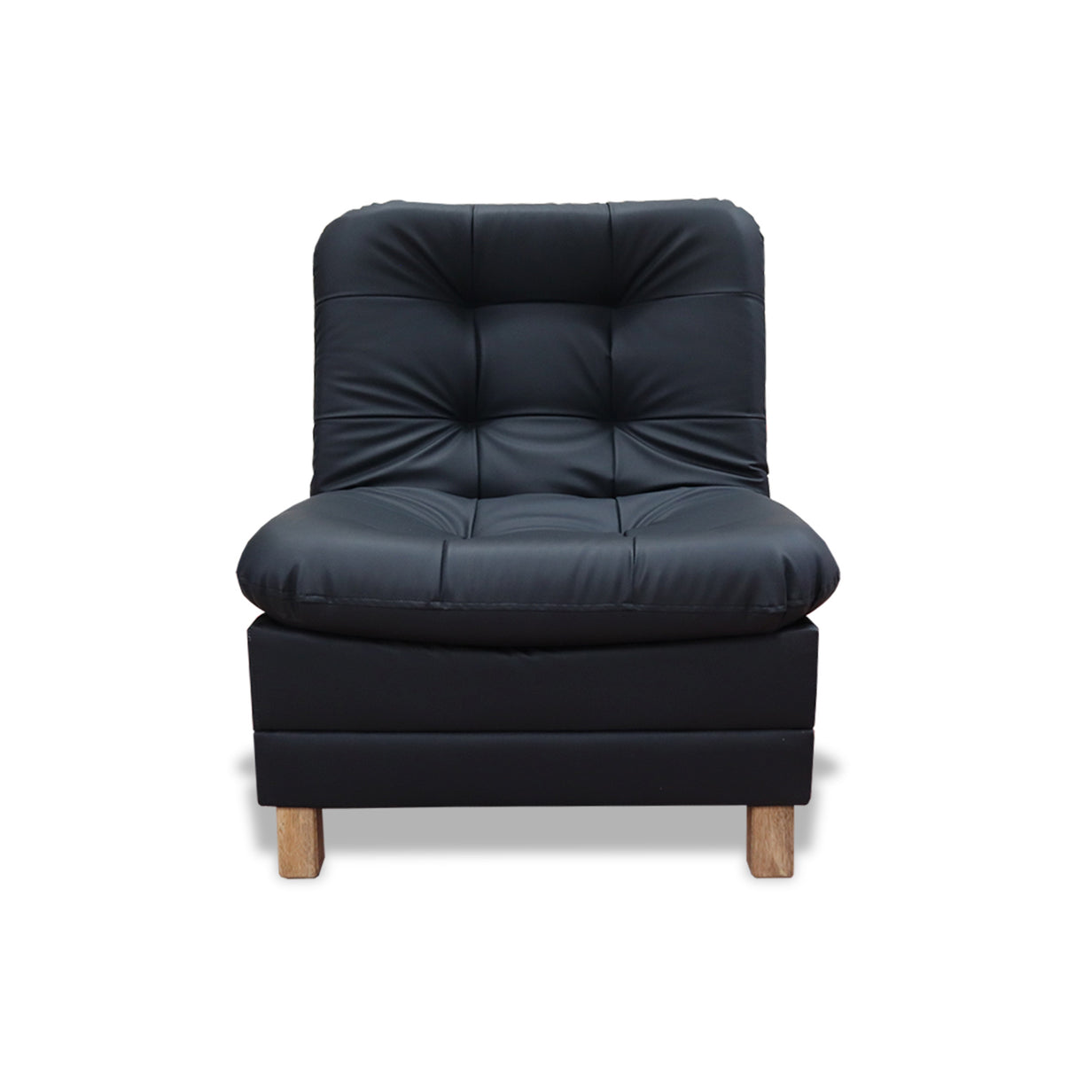 Poltrona Zeink Negro 70x90cm De Un Puesto Reclinable con Patas - Sofas y Poltronas | Bylmo