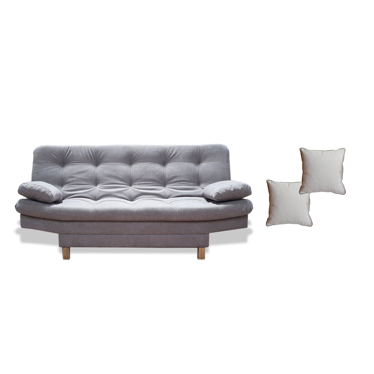 Sofá Cama Bakers Gris 185x95cm De Tres Puestos Reclinable con Patas - Sofas y Poltronas | Bylmo