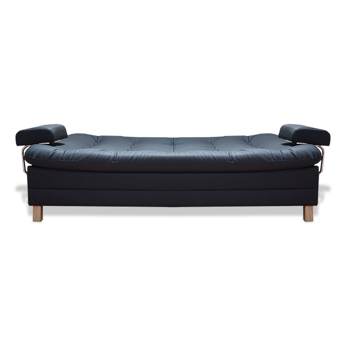 Sofá Cama Rouss Negro 185x95cm De Tres Puestos Reclinable con Patas y Apoyabrazos - Sofas y Poltronas | Bylmo
