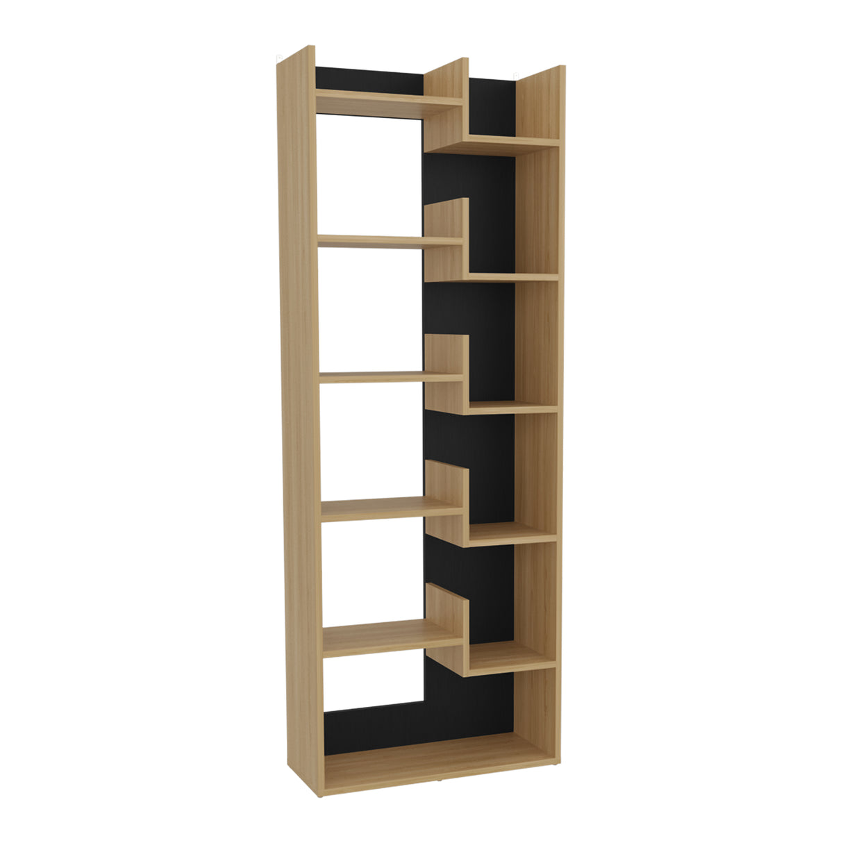 Estantería Clover Fresno Europeo 162x60cm Rectangular con Diez Entrepaños - BIBLIOTECAS Y ESTANTERIAS | Bylmo