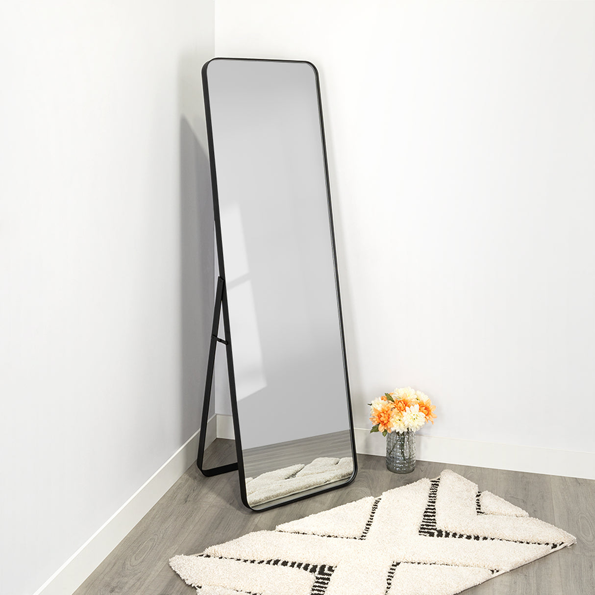 Espejo Letty Negro 48x160cm Rectangular De Piso o Pared - ESPEJOS DE PISO | Bylmo