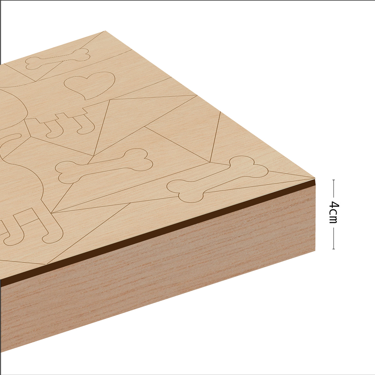 Kit Cuadro para Pintar Perro Salchicha 24x24cm en MDF - CUADROS | Bylmo