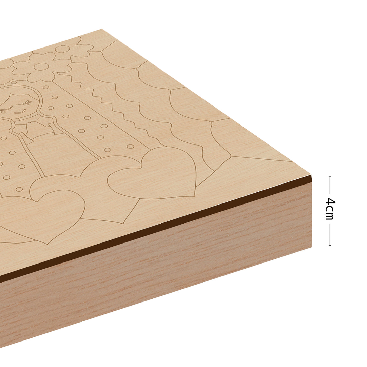 Kit Cuadro para Pintar Virgen de Guadalupe 24x24cm en MDF - CUADROS | Bylmo