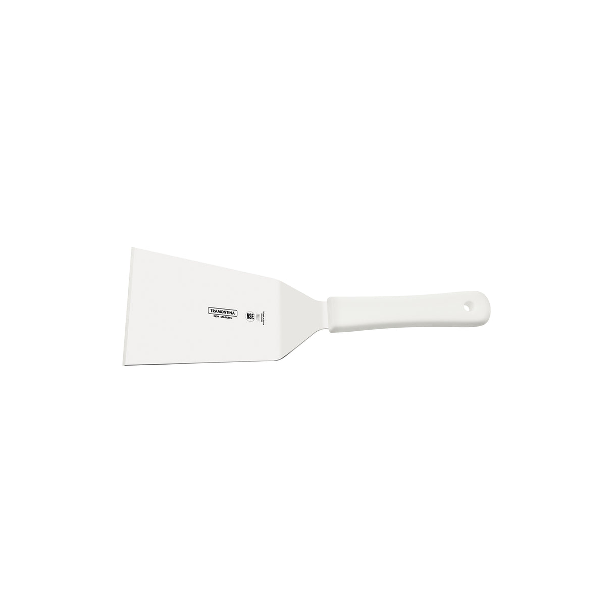 Espátula Profesional Profissional Master Blanco y Acero 8.8x10.8cm Para Cocinar - UTENSILIOS PARA COCINAR | Bylmo