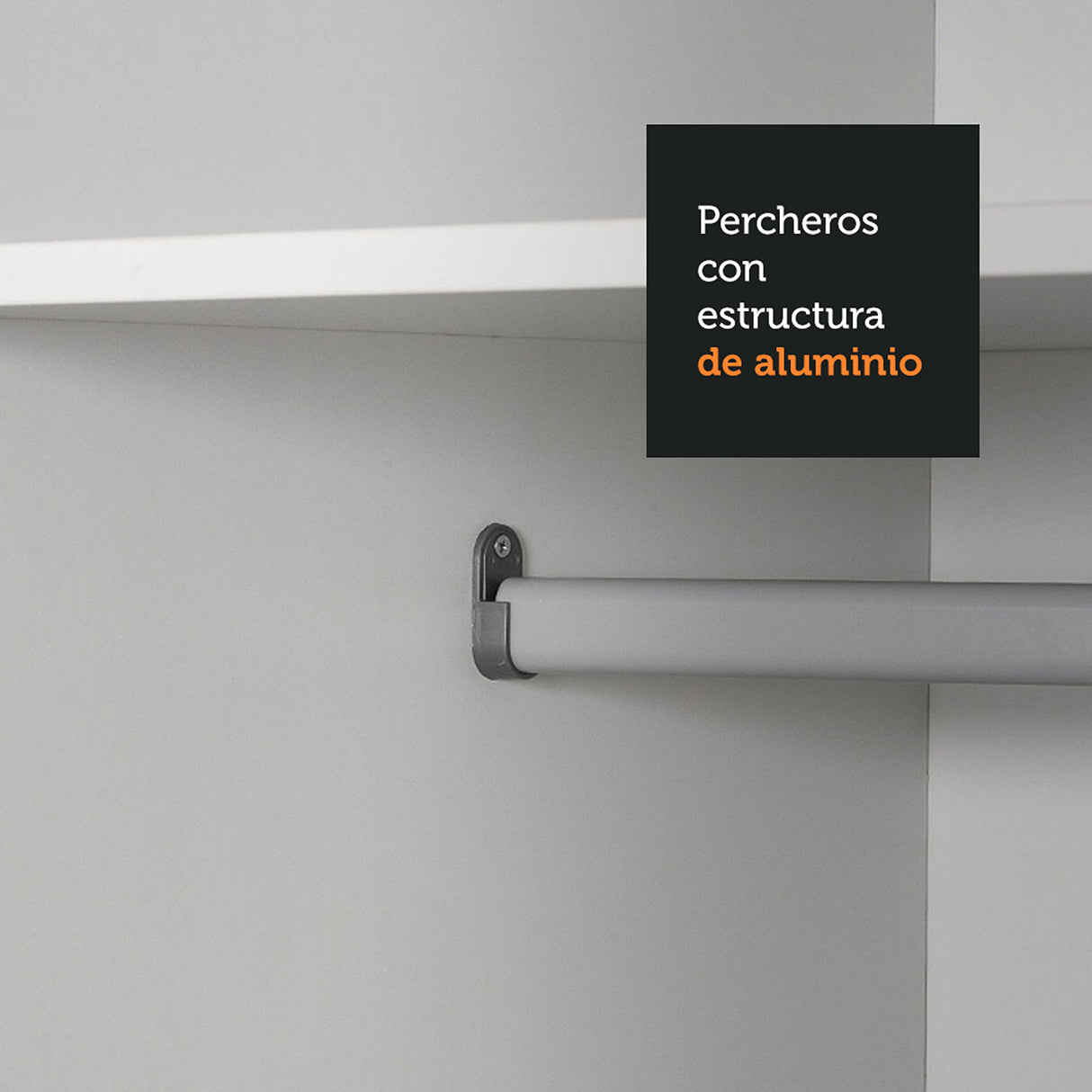 Closet Denver Blanco 217.8x20.1cm con Tres Entrepaños Dos Puertas y Con Espejo - CLOSETS | Bylmo