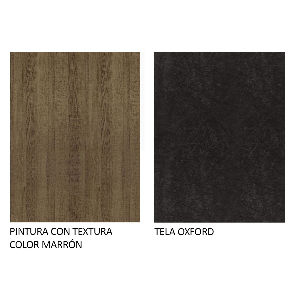 Combo Comedor y Sillas Anaju Marron y Negro Oxford 90x78cm Cuadrado de Cuatro Puestos con Cuatro Sillas - COMEDORES | Bylmo
