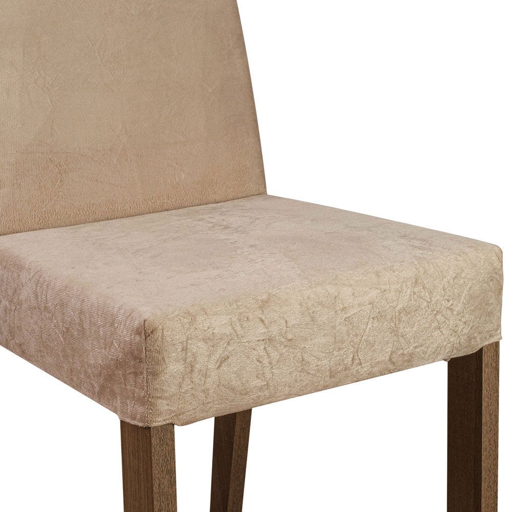 Combo Comedor y Sillas Evelin Marron y Crema 90x78cm Cuadrado de Cuatro Puestos con Cuatro Sillas - COMEDORES | Bylmo