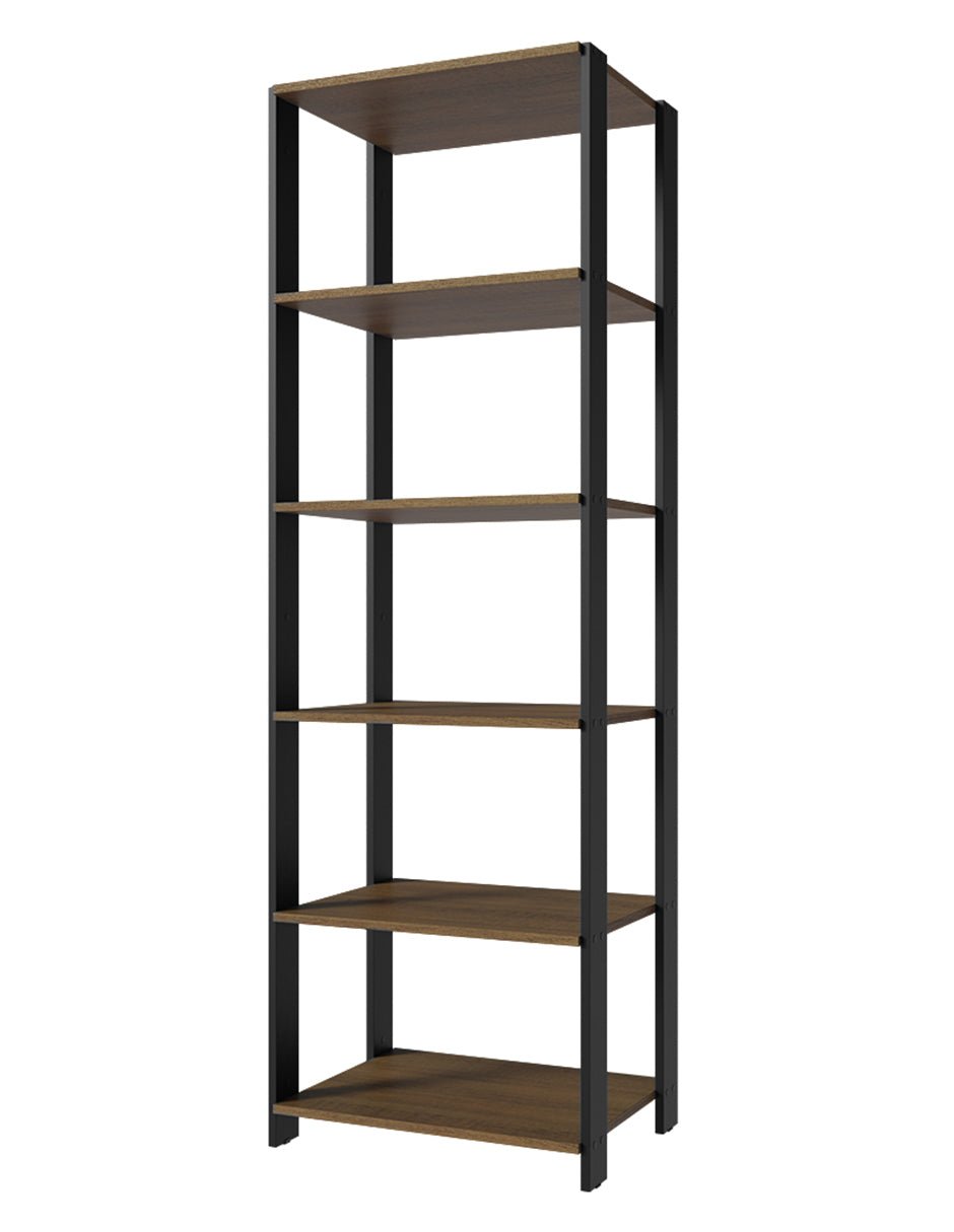 Estantería Rectangular Marron y Negro 185.8x17.5cm Transformable - BIBLIOTECAS Y ESTANTERIAS | Bylmo