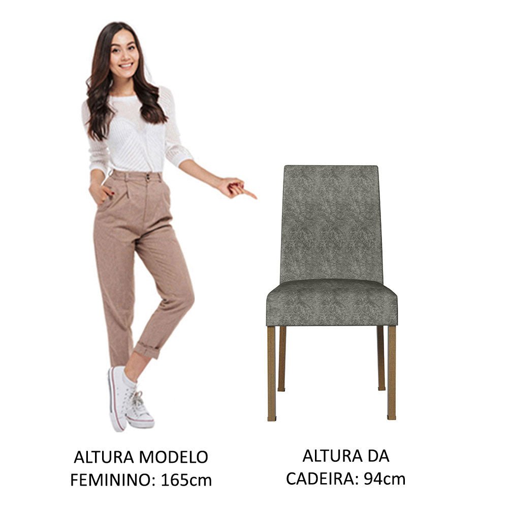 Kit x 2 Sillas Comedor Marron y Plata 45x94cm con Espaldar Liso - SILLAS Y BUTACOS | Bylmo