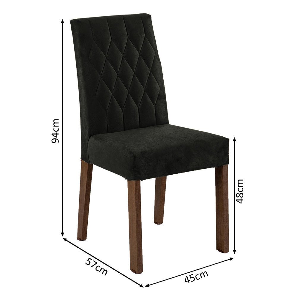 Kit x 2 Sillas Comedor Marron Oxford 45x94cm con Espaldar Ondulado - SILLAS Y BUTACOS | Bylmo