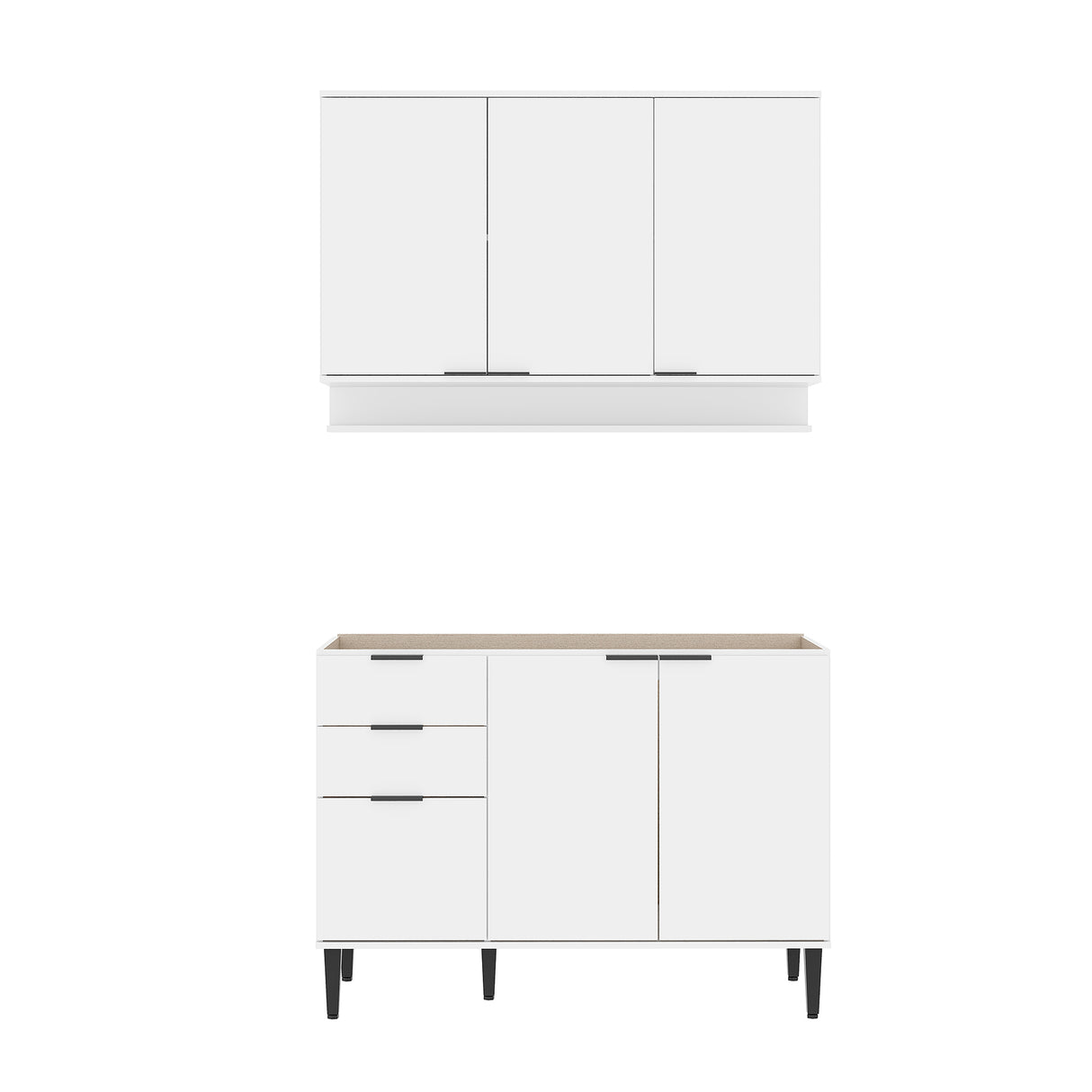 Cocina Integral Alpha Blanco 120x80cm Sin Mesón - COCINAS | Bylmo