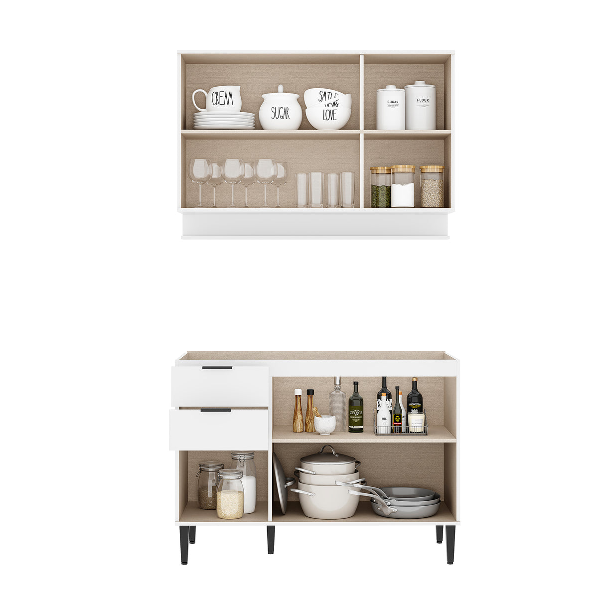 Cocina Integral Alpha Blanco 120x80cm Sin Mesón - COCINAS | Bylmo