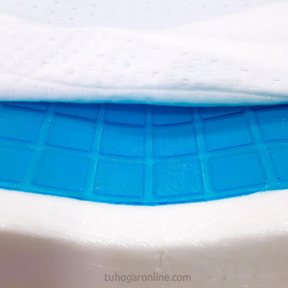 Almohada de Espuma Viscoelastica y Gel Inteligente 55x11cm Firmeza Medio - ALMOHADAS | Bylmo