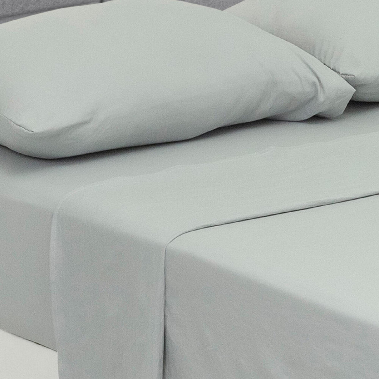 Juego de Sábanas Cotton Sense Fondo Entero Gris Claro Para Cama Semidoble 120 X 190 Cm - SABANAS | Bylmo