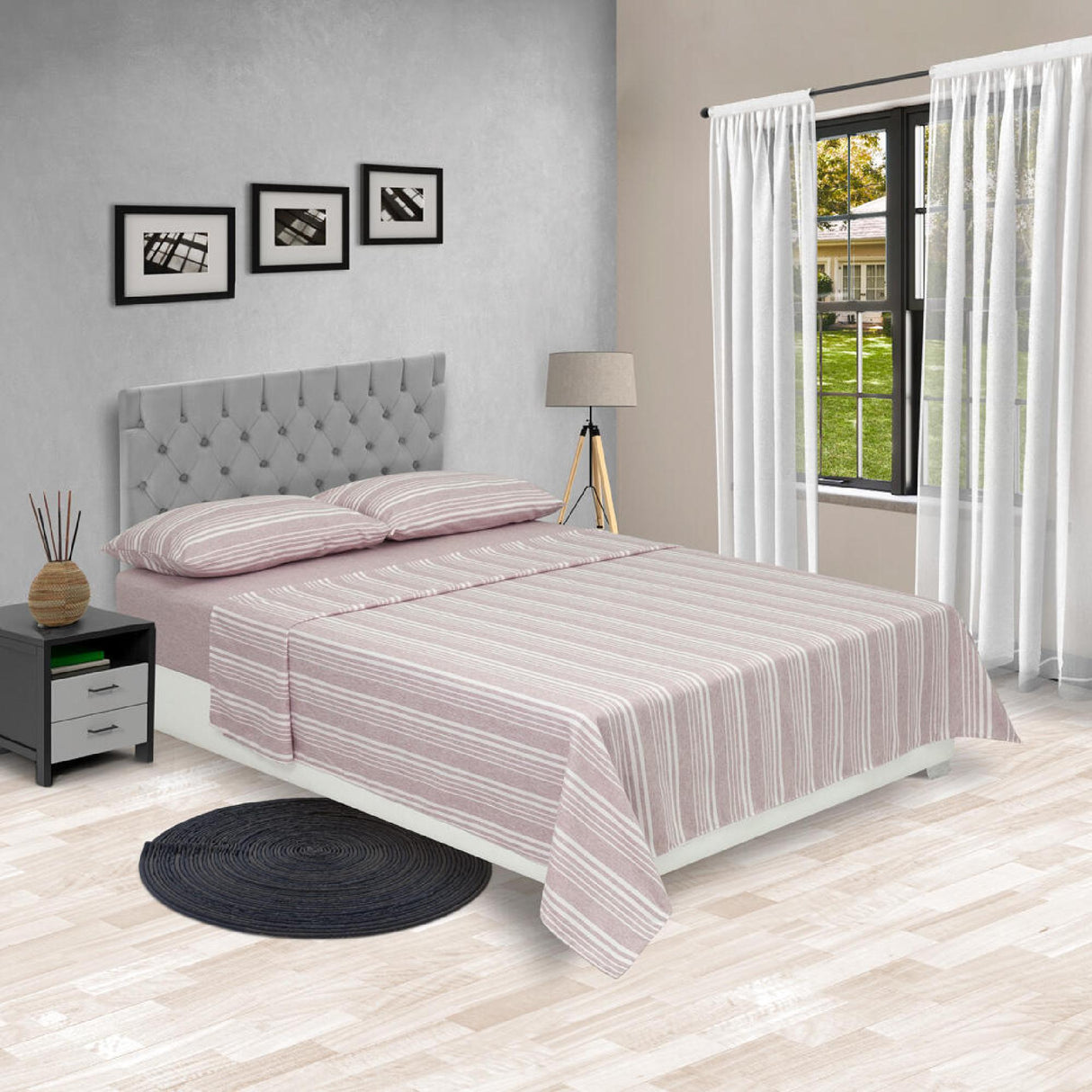 Juego de Sábanas Equilibrio Fondo Entero Vinotinto Para Cama Doble 140 X 190 Cm - SABANAS | Bylmo