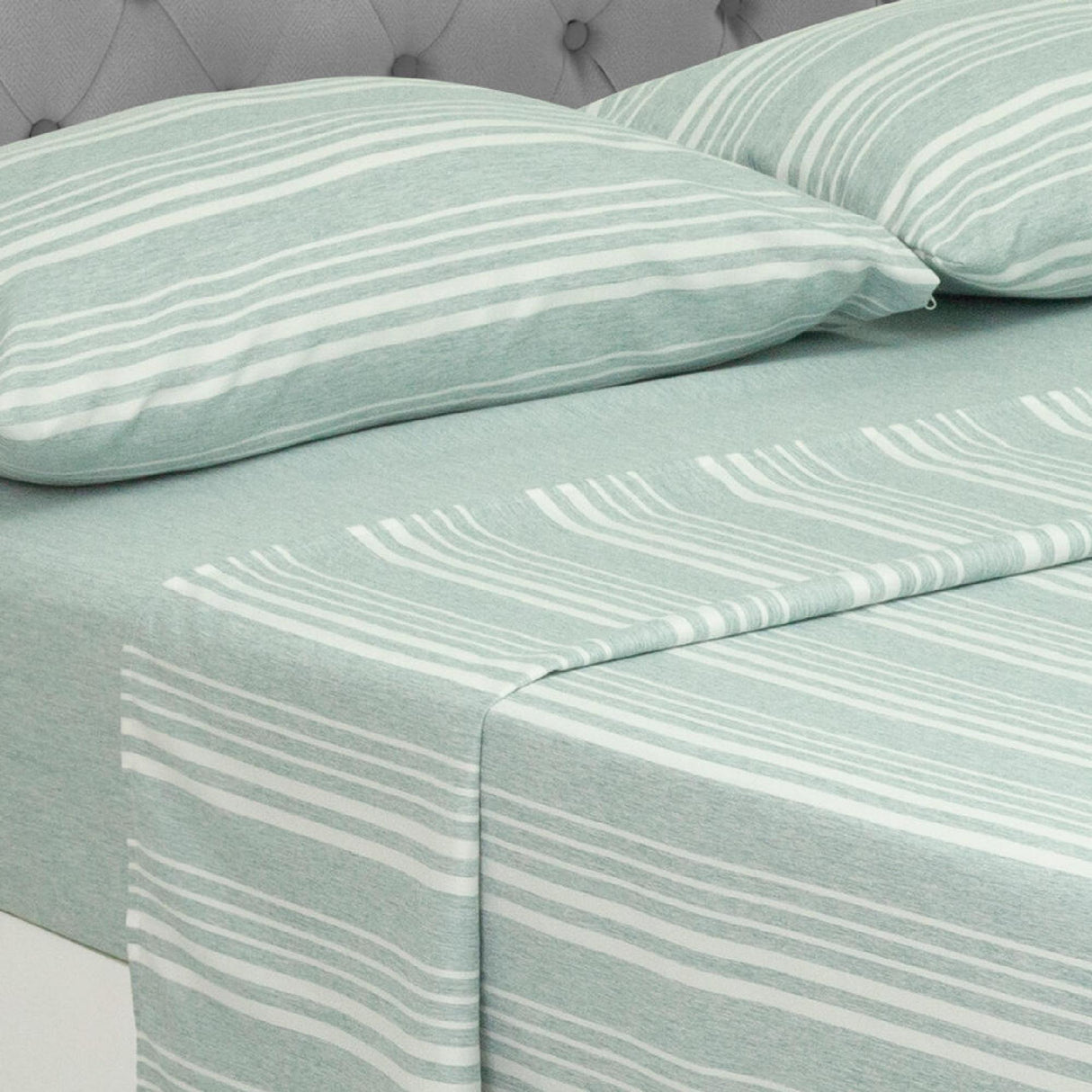 Juego de Sábanas Equilibrio Fondo Entero Verde Para Cama Queen 160 X 190 Cm - SABANAS | Bylmo