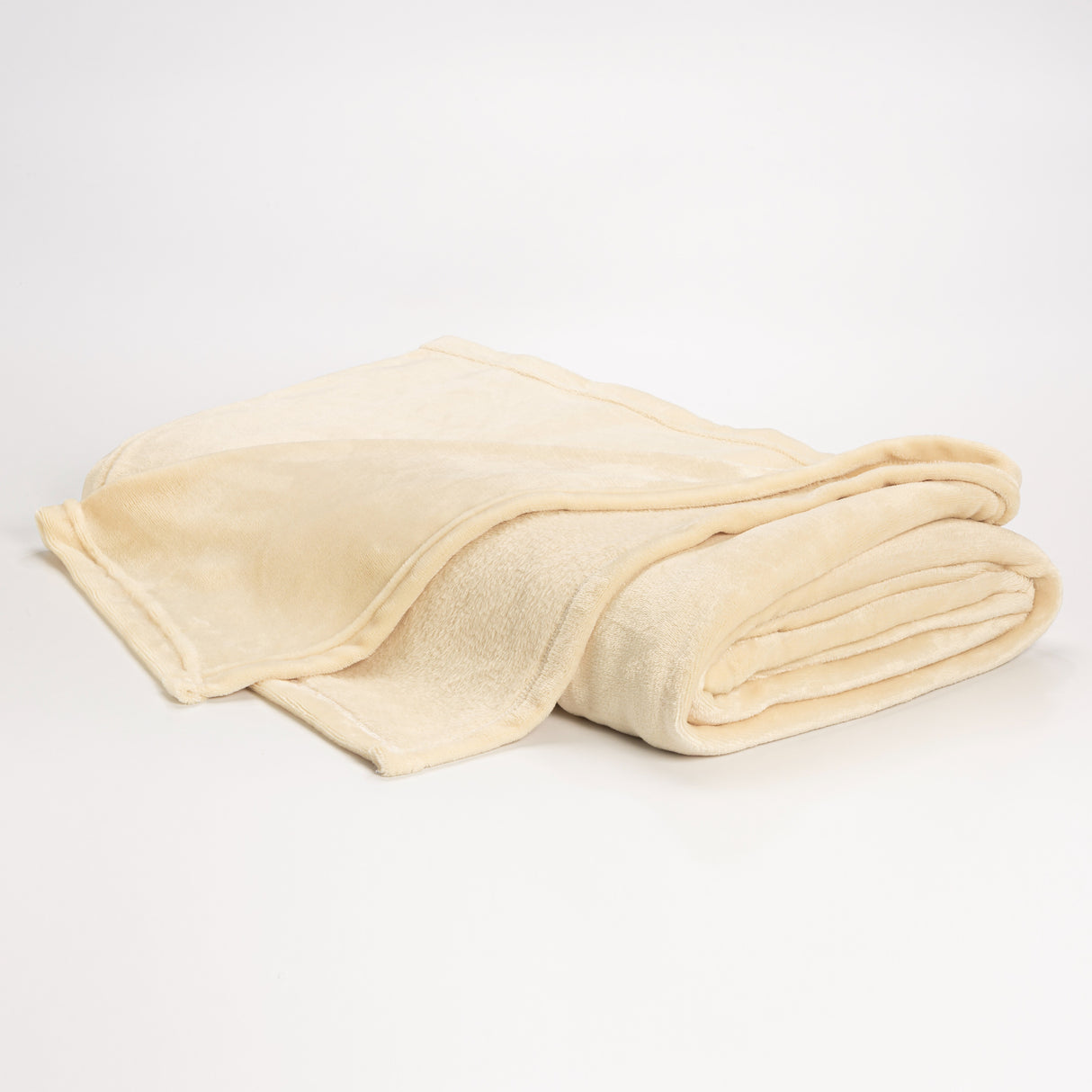 Cobija Térmica Flannel Fleece Beige Claro 230x230cm Fondo Entero Ultrasuave - COBIJAS Y MANTAS | Bylmo