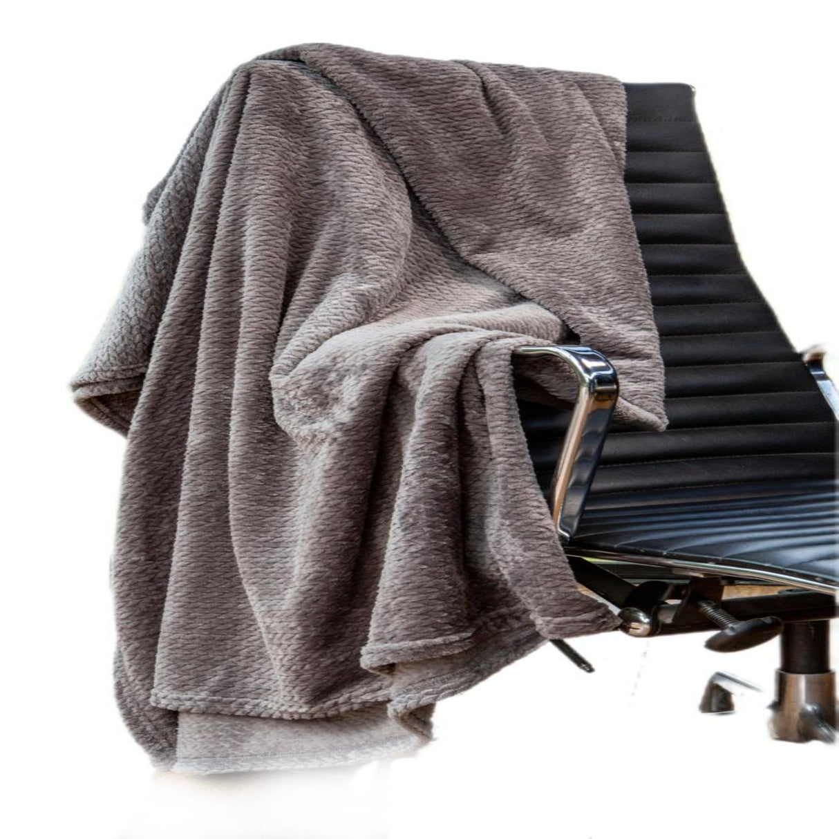 Cobija Térmica Flannel Velvet Gris 260x230cm Fondo Entero Ultrasuave - COBIJAS Y MANTAS | Bylmo