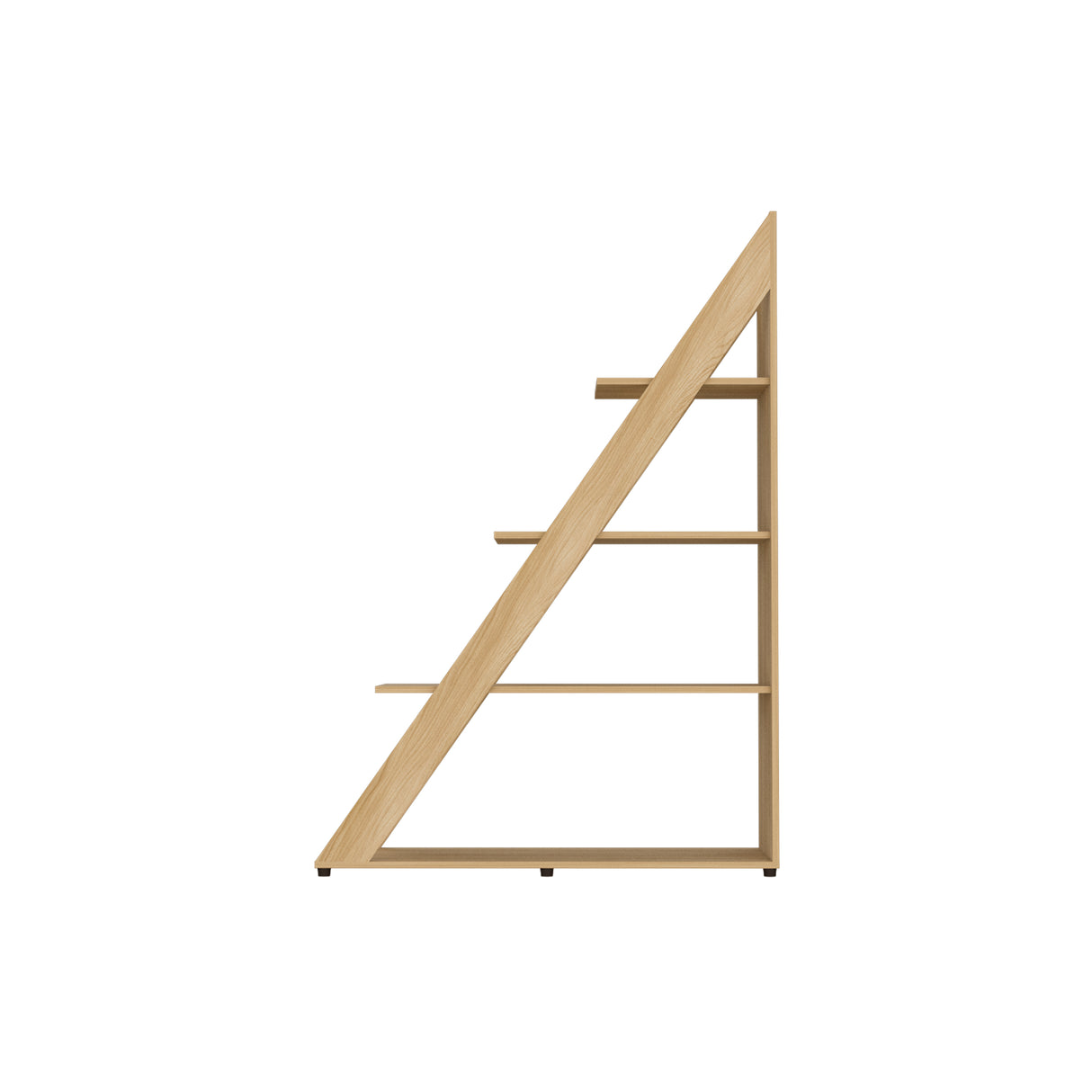 Biblioteca Escalera Lorain Fresno Europeo 105x151cm Con Cuatro Compartimientos - BIBLIOTECAS Y ESTANTERIAS | Bylmo