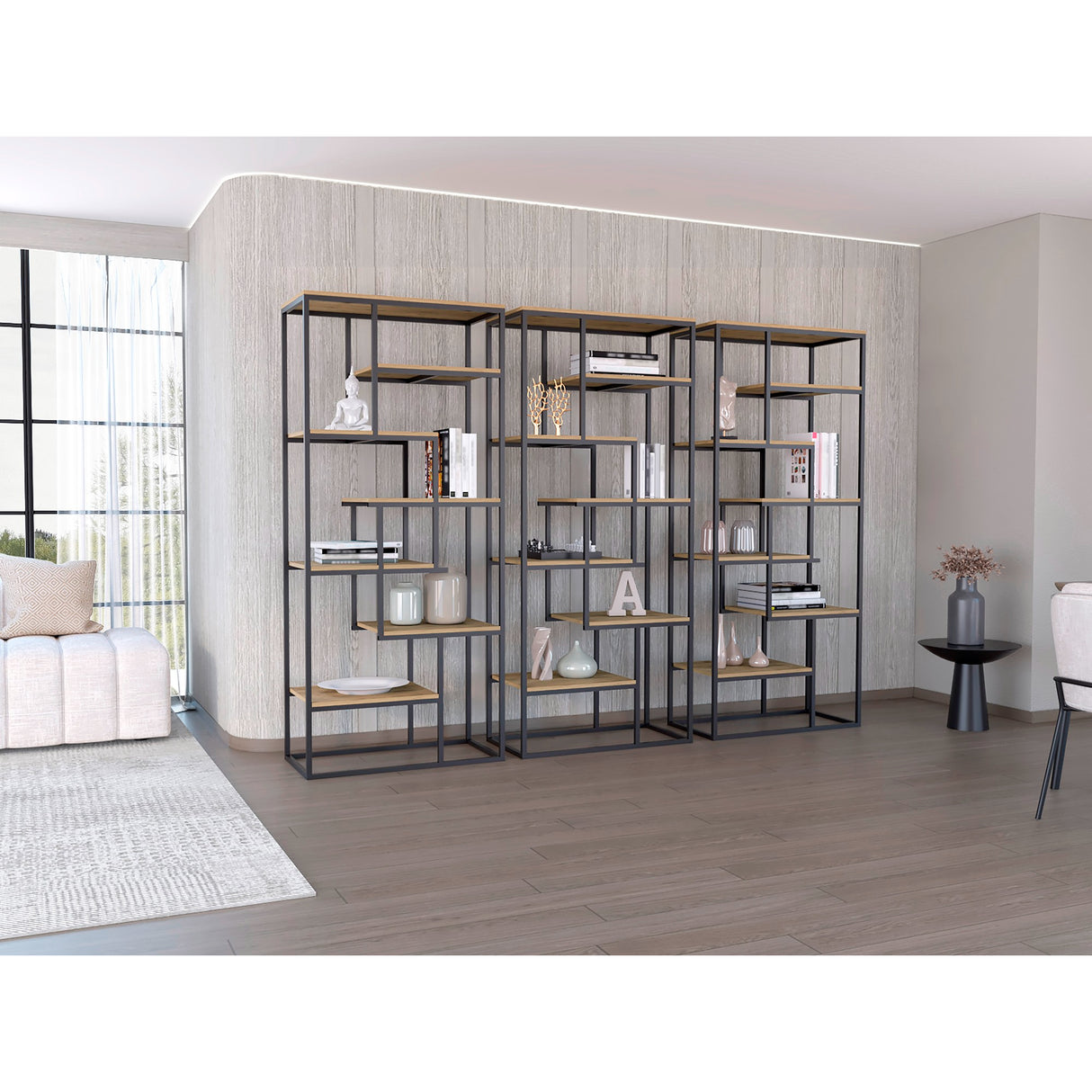 Estantería Architects Macadamia 80x182.9cm Con Seis Compartimientos - BIBLIOTECAS Y ESTANTERIAS | Bylmo