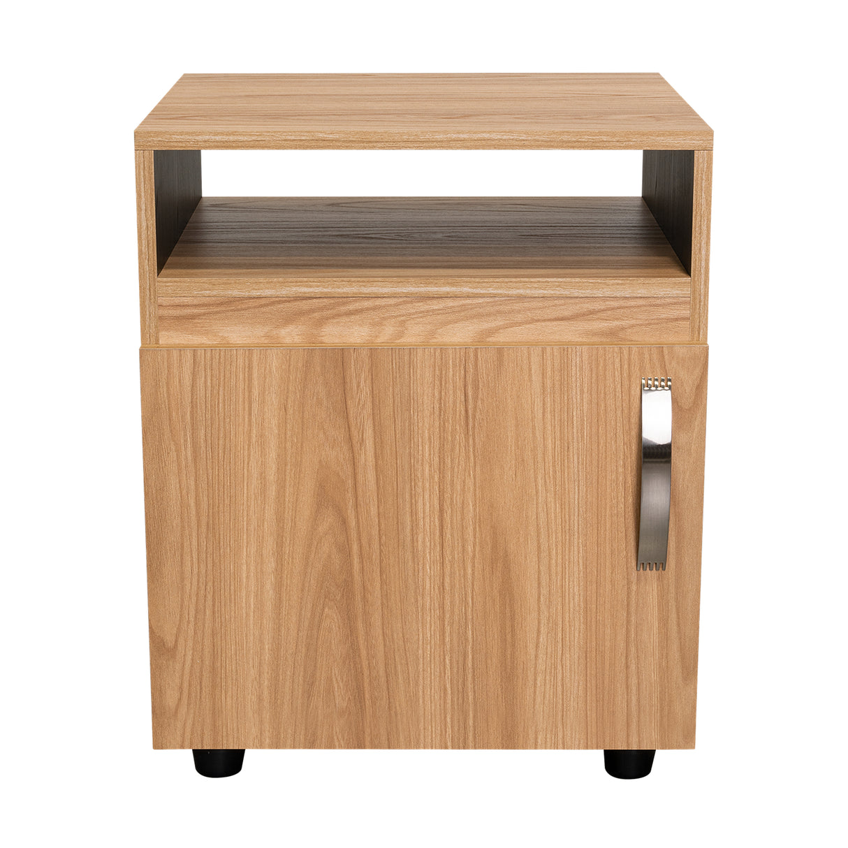 Mesa de Noche Barilo Fresno Europeo y Wengue 45x55cm Con Patas - MESAS DE NOCHE | Bylmo