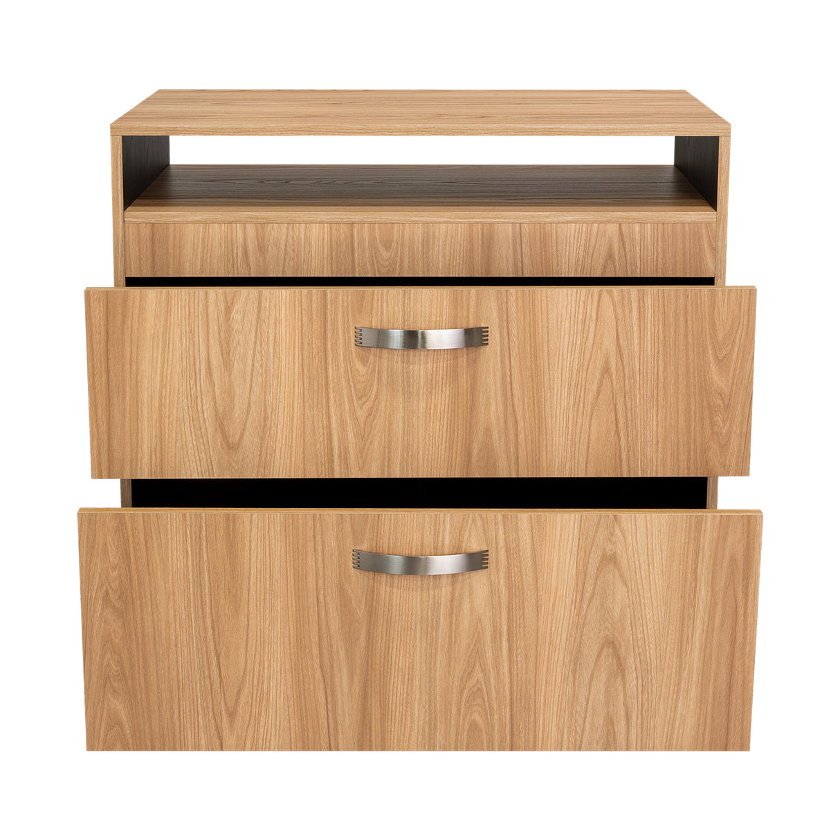 Cajonera Barilo Fresno Europeo y Wengue 80x76cm De Tres Hileras Con Patas - CAJONERAS Y COMODAS | Bylmo