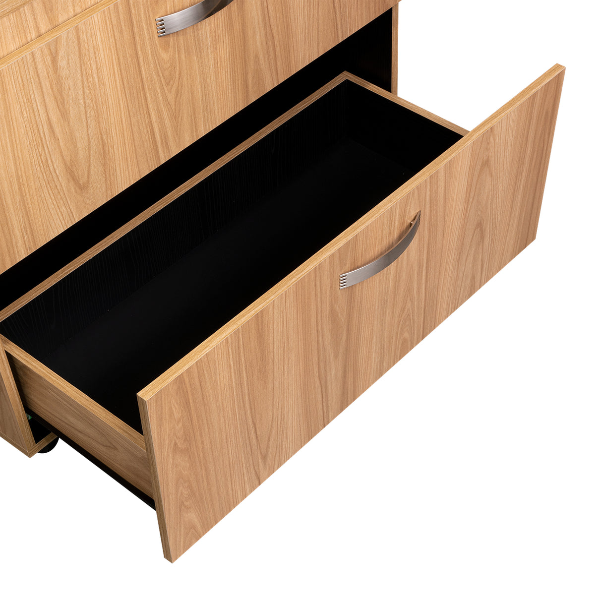 Cajonera Barilo Fresno Europeo y Wengue 80x76cm De Tres Hileras Con Patas - CAJONERAS Y COMODAS | Bylmo