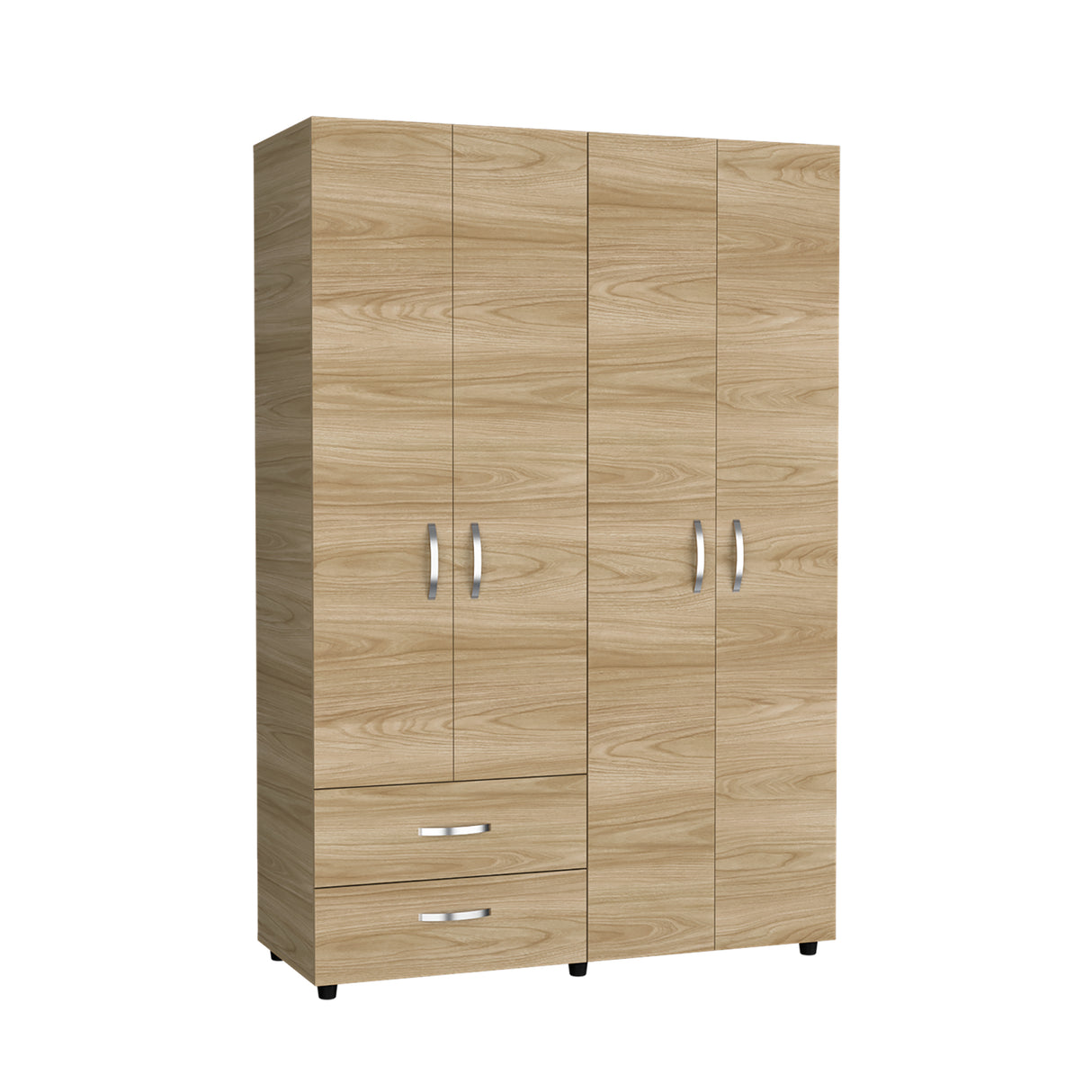 Closet Ankora Fresno Europeo y Wengue 120x180cm Con Dos Cajones y Dos Entrepaños - CLOSETS | Bylmo