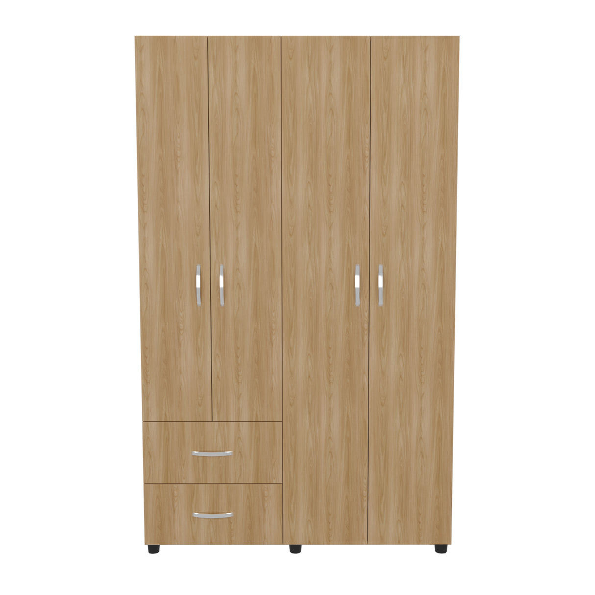 Closet Barilo Fresno Europeo y Wengue 120x200cm Con Dos Cajones y Cuatro Entrepaños - CLOSETS | Bylmo