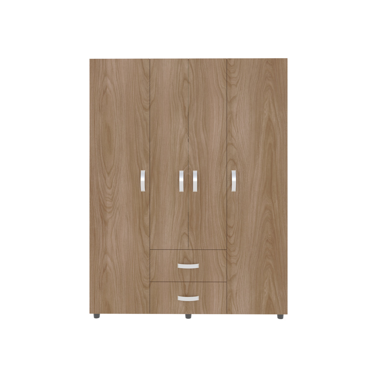 Closet Barilo Fresno Europeo y Wengue 150x200cm Con Dos Cajones y Cuatro Entrepaños - CLOSETS | Bylmo