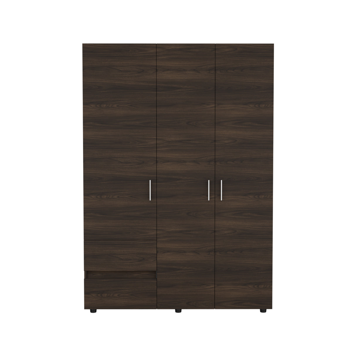 Closet Dassel Nogal y Wengue 140x200cm Con Dos Cajones y Dos Entrepaños - CLOSETS | Bylmo