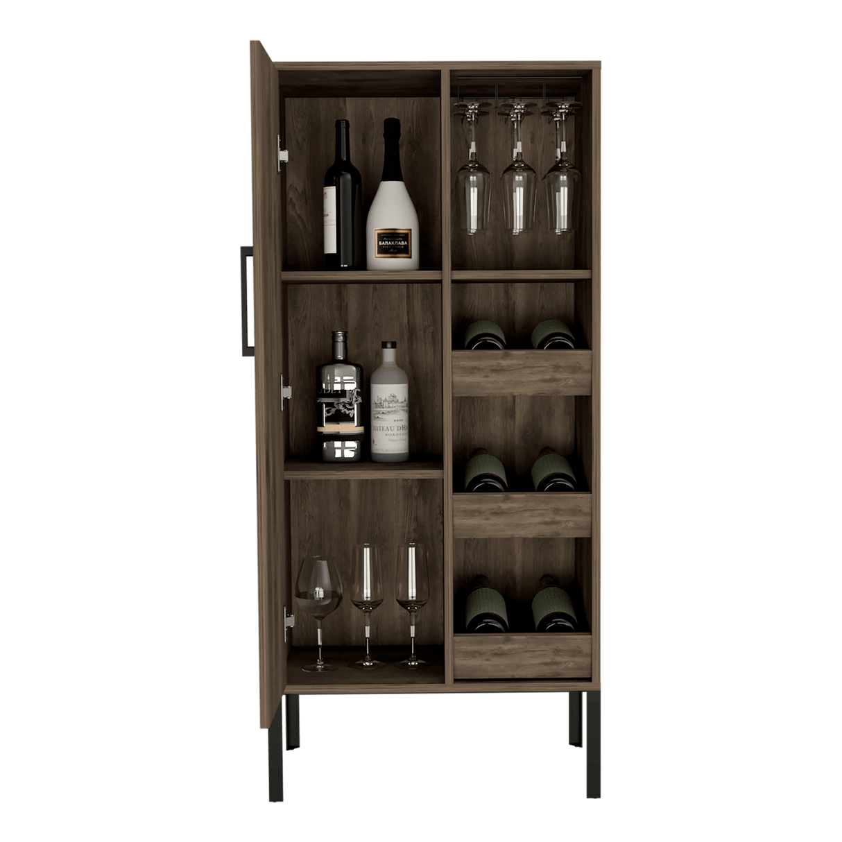 Bar Soho Bellota 60.1x132.1cm Con Tres Portabotellas - BARES | Bylmo