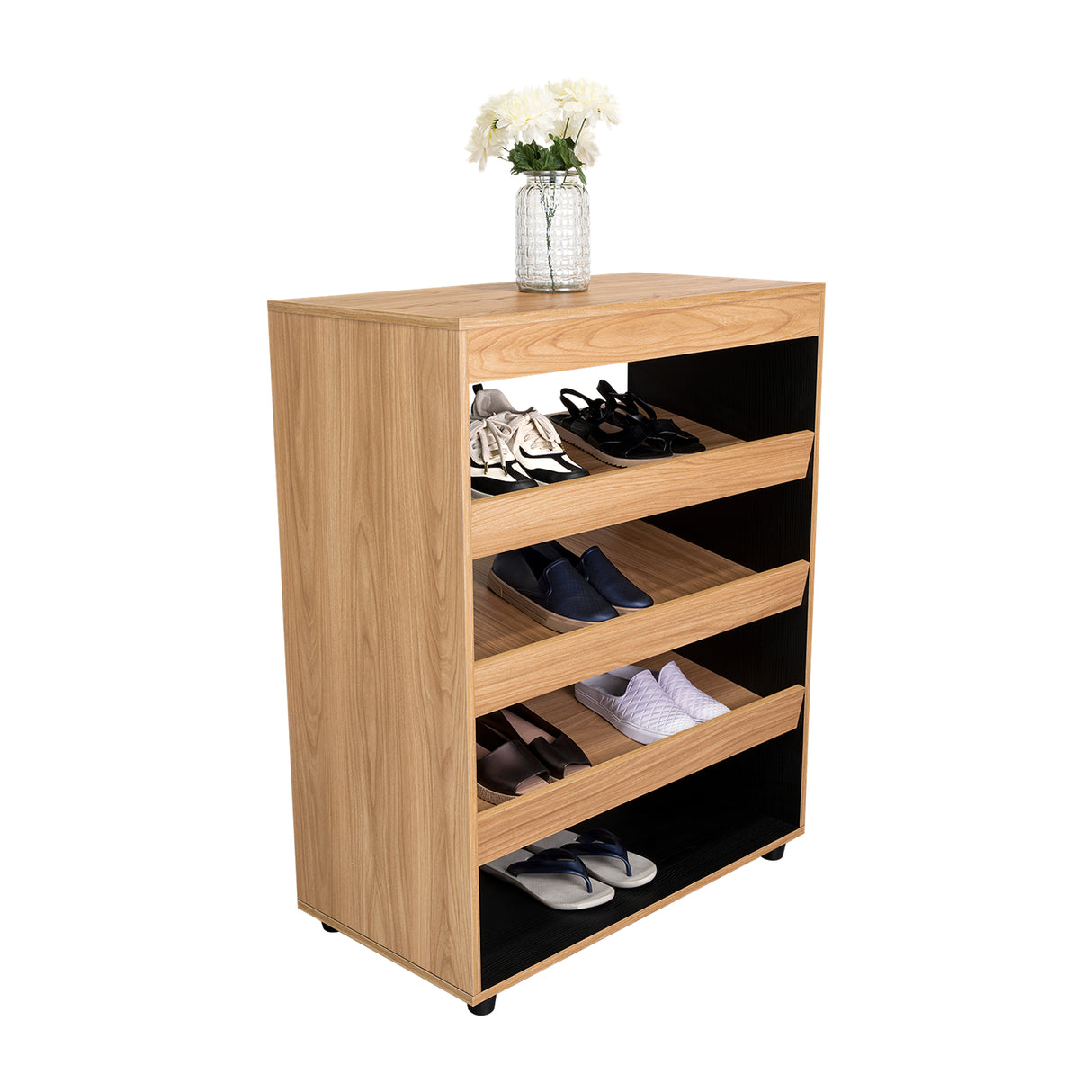 Zapatero Vertical Barilo Fresno Europeo y Wengue 80.1x101cm Para Diez Pares - ZAPATEROS | Bylmo