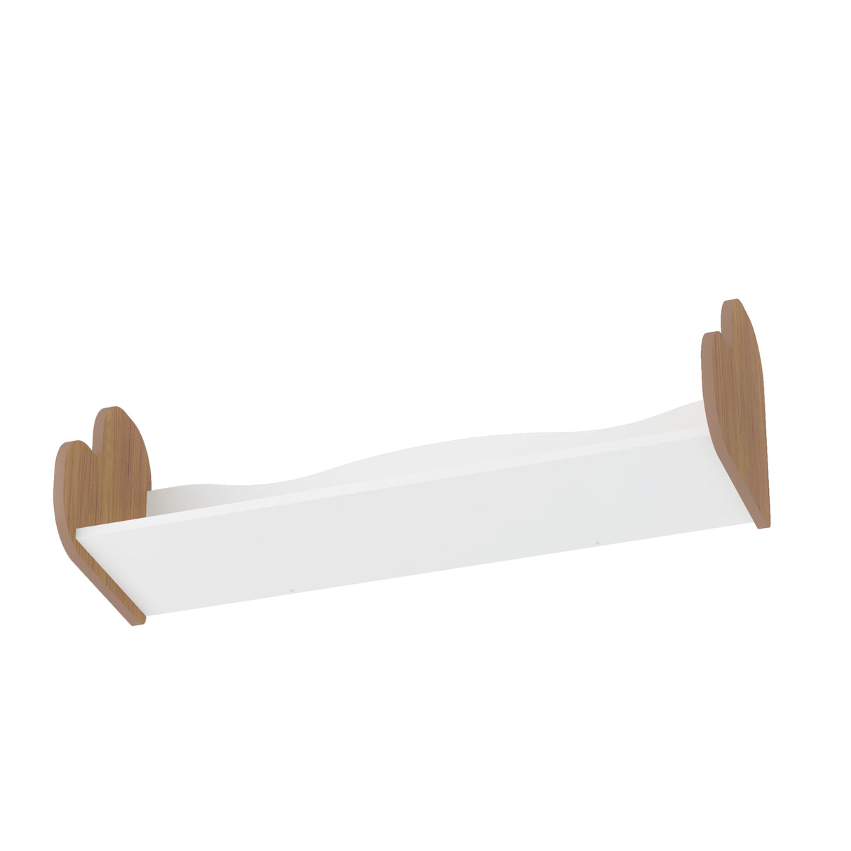 Repisa Rectangular Love Roble y Blanco 93x30cm Flotante - REPISAS | Bylmo