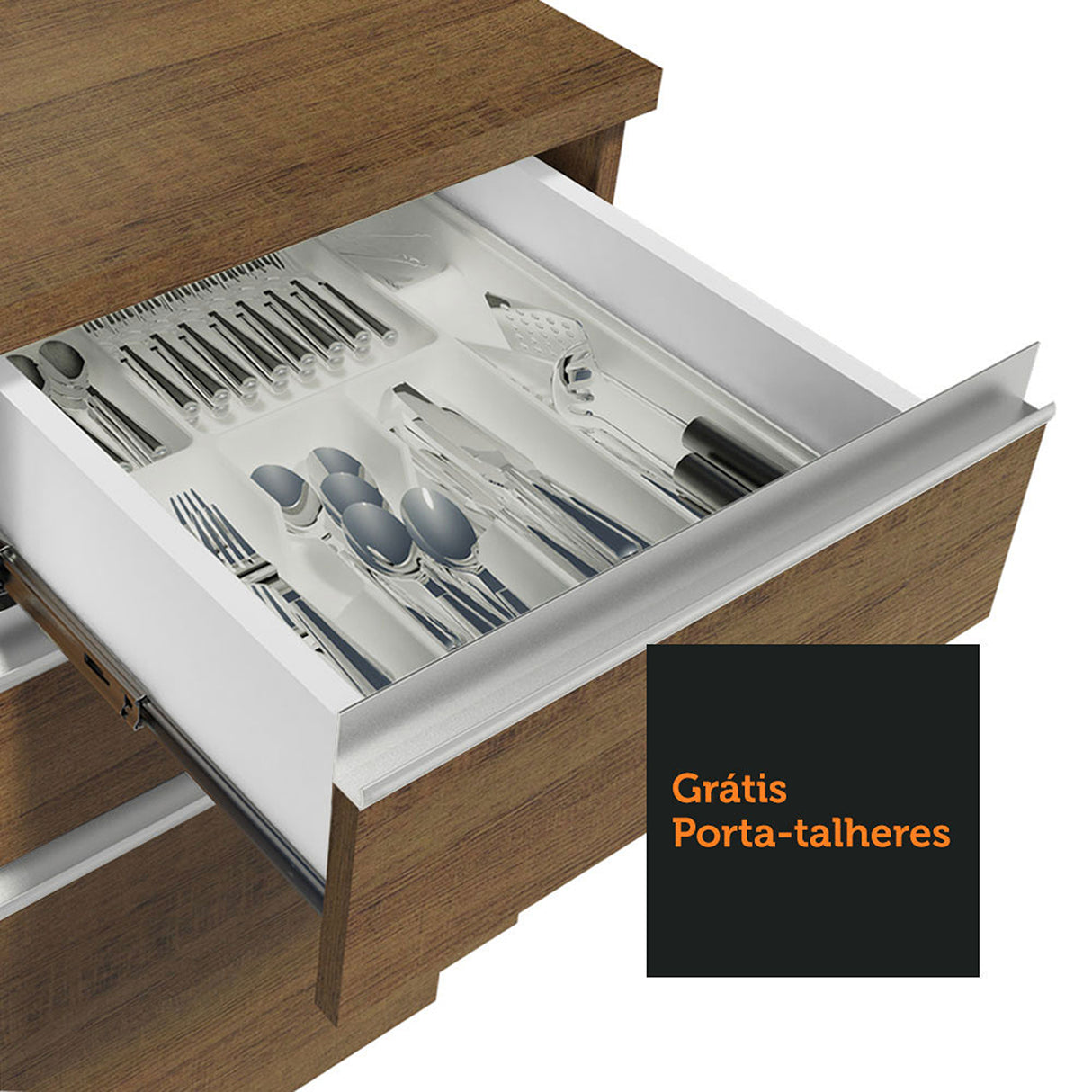 Cocina Integral Glamy Compacta 180x225x52 Marrón con Pintura Poliéster. - COCINAS | Bylmo