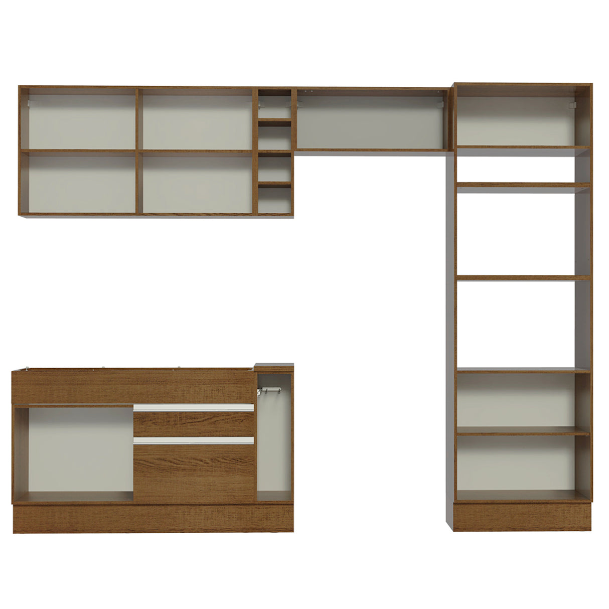 Cocina Integral Cristal Marron 290x225cm sin Mesón y sin Pozuelo - COCINAS | Bylmo