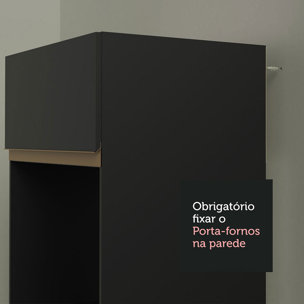 Cocina Integral Reims Negro y Marron 190x210cm con Mesón y sin Pozuelo - COCINAS | Bylmo