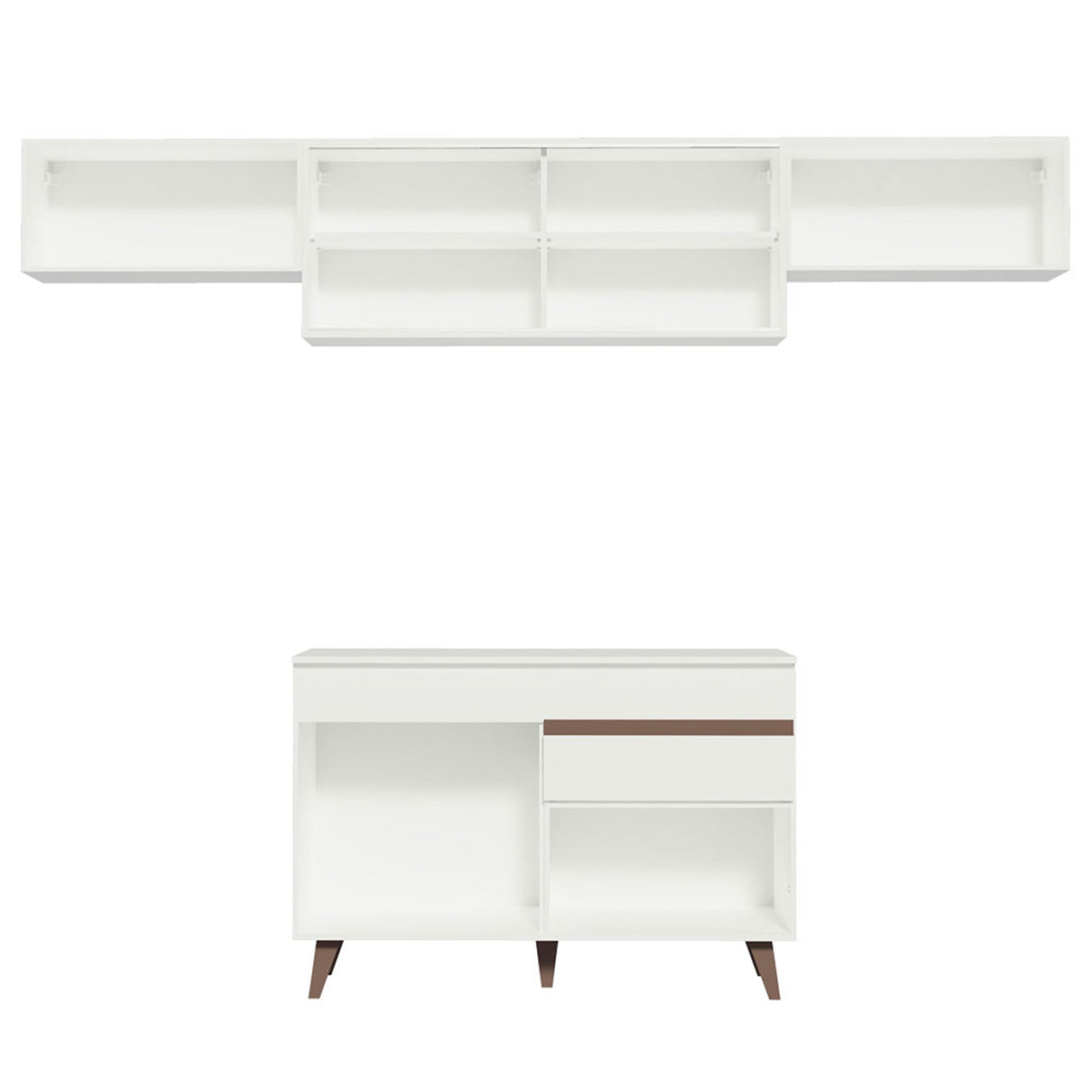 Cocina Integral Reims 260 Blanco Moderna. - COCINAS | Bylmo