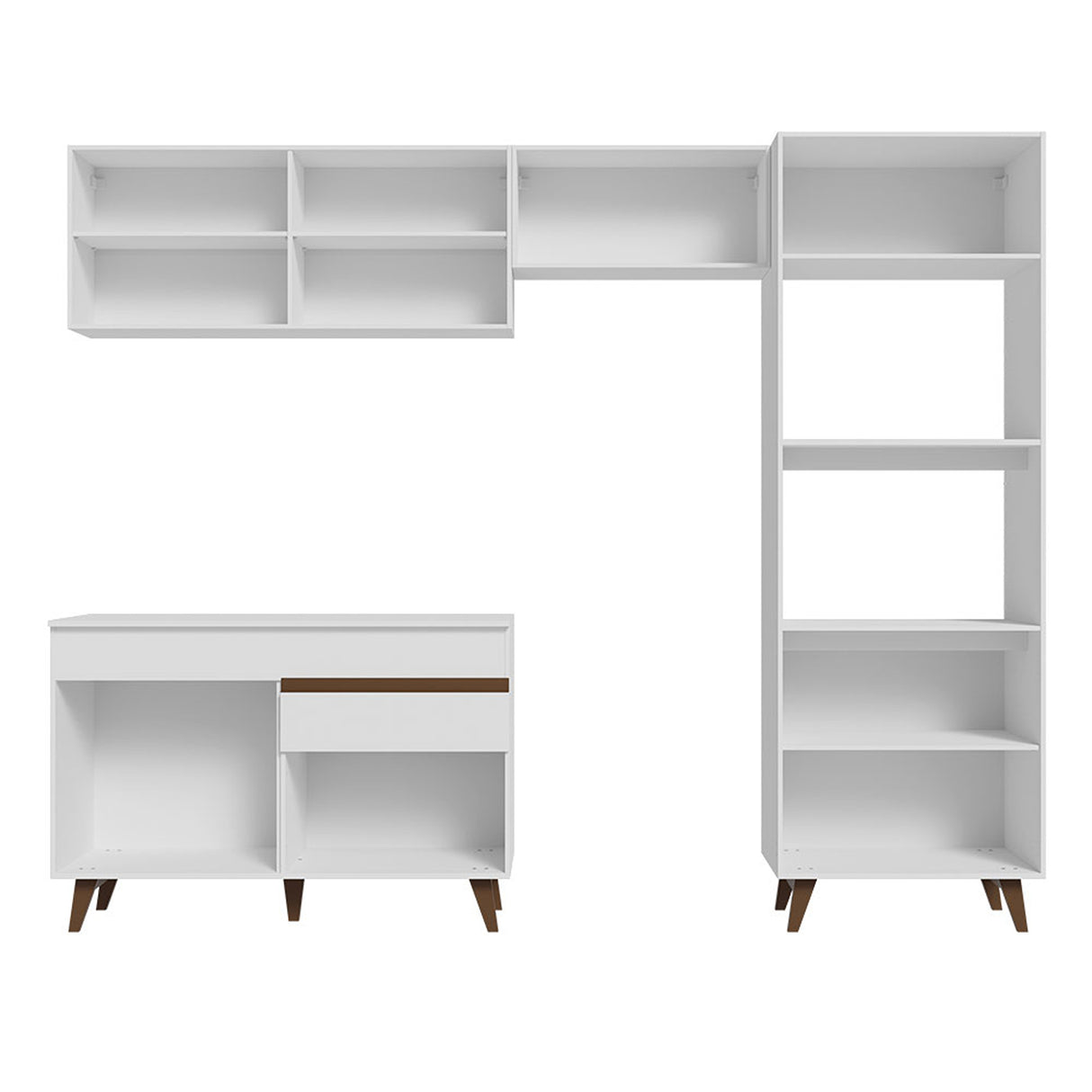 Cocina Integral Reims Blanco 260x210 cm Moderna Amplia y Resistente - COCINAS | Bylmo