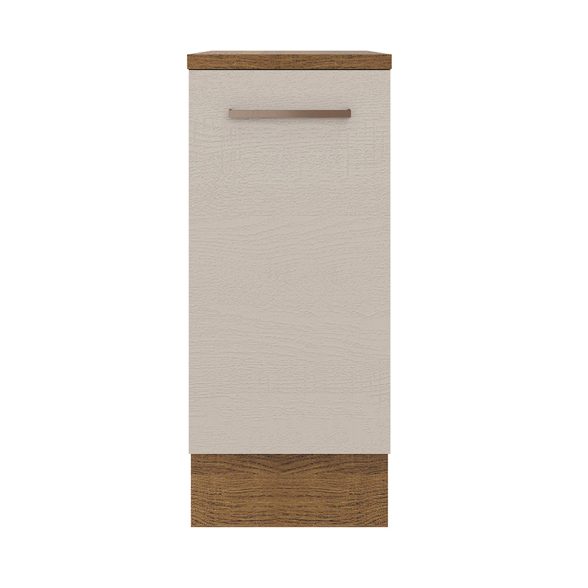Mueble Inferior de Cocina Agata Marron y Crema 35x84cm con Mesón de Madera - MUEBLES INFERIORES DE COCINA | Bylmo