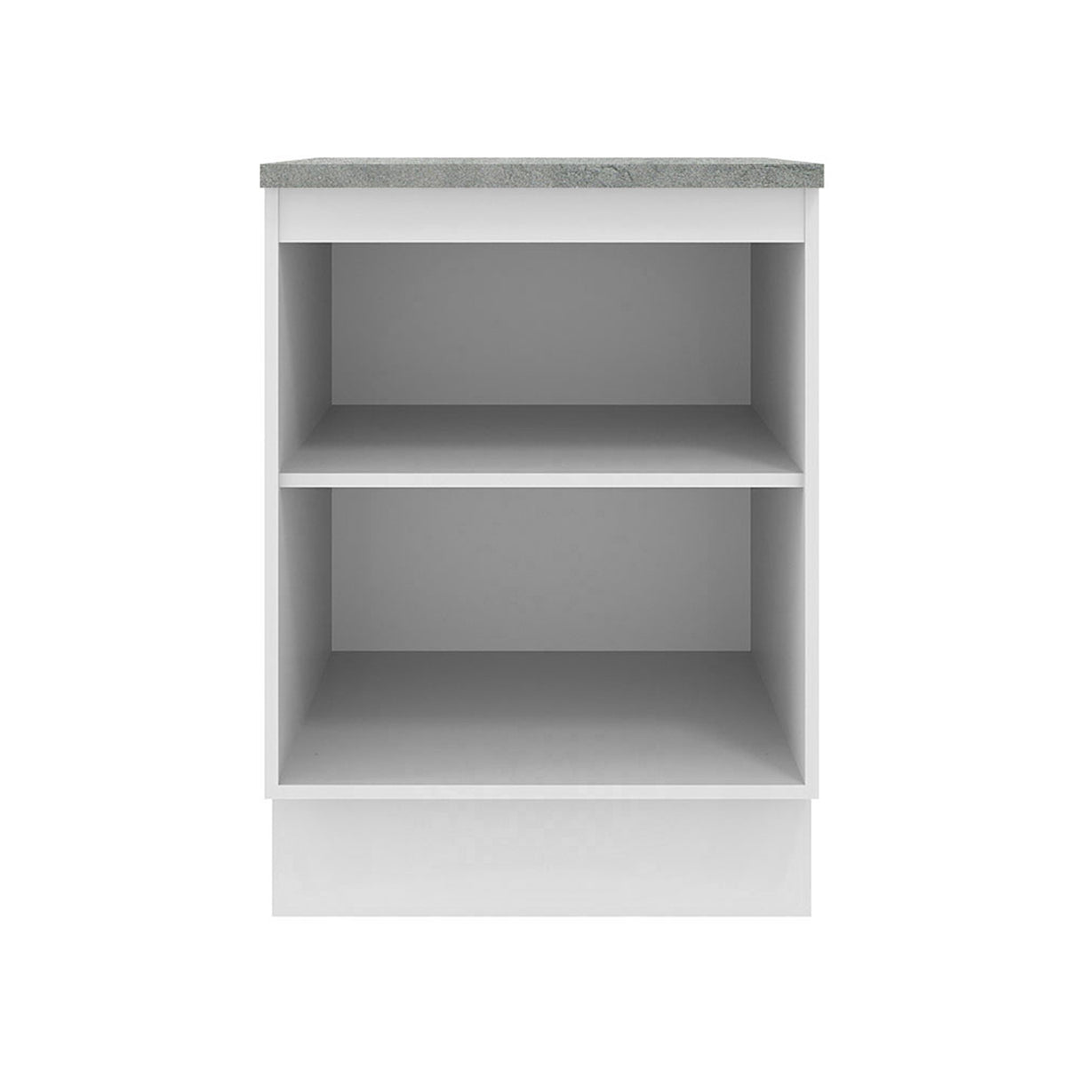 Mueble Inferior de Cocina Agata Blanco y Crema 60x84cm con Mesón de Madera y Una Puerta - MUEBLES INFERIORES DE COCINA | Bylmo