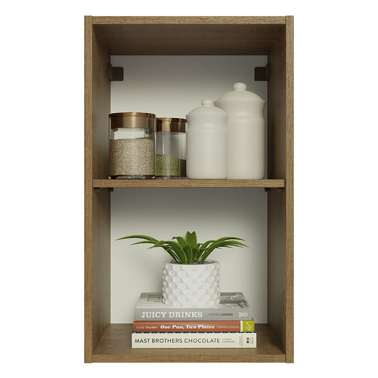 Mueble Superior de Cocina Glamy Lux Marron 40x66cm con Un Entrepaño - MUEBLES SUPERIORES DE COCINA | Bylmo