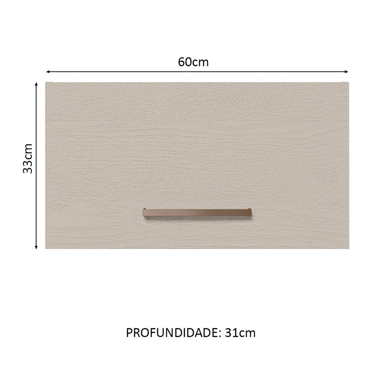 Mueble Superior de Cocina Agata Blanco y Crema 60x33cm Sin Entrepaños - MUEBLES SUPERIORES DE COCINA | Bylmo