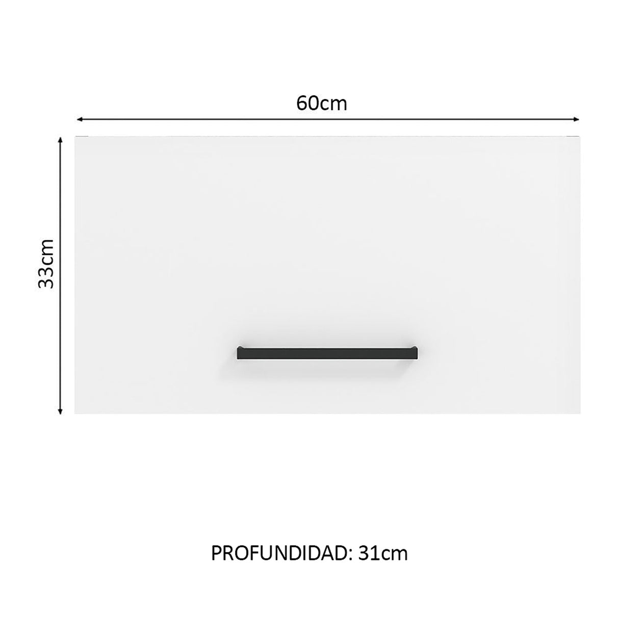 Mueble Superior de Cocina Agata Marron y Blanco 60x33cm Sin Entrepaños - MUEBLES SUPERIORES DE COCINA | Bylmo